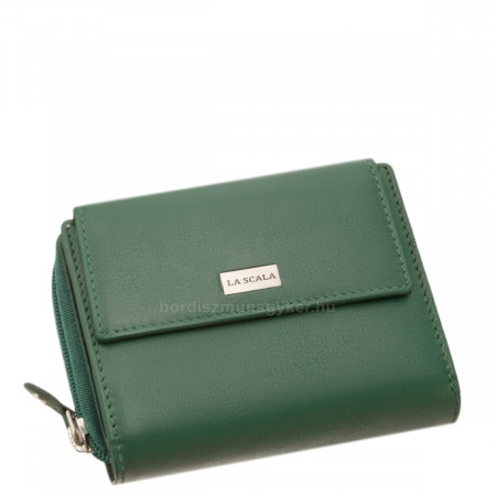 Dámska peňaženka La Scala z pravej kože RFID zelená CNA1509