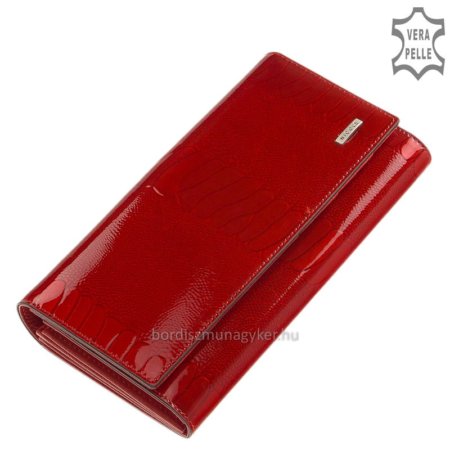 Skórzany portfel damski Nicole croco czerwony C72401-603
