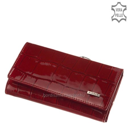 Dámska kožená peňaženka Nicole Croco červená C55021-476