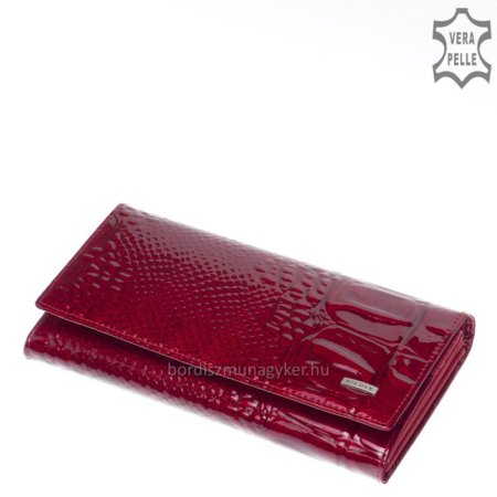 Skórzany portfel damski Nicole Croco czerwony C72037-044