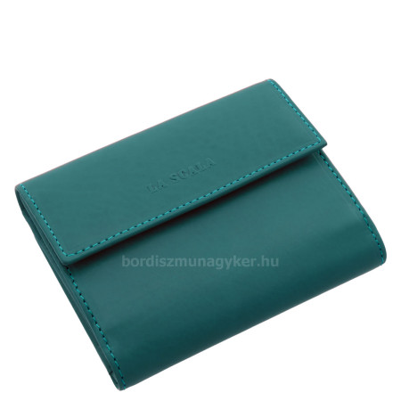 Női bőr pénztárca díszdobozban La Scala VSP120 petrol