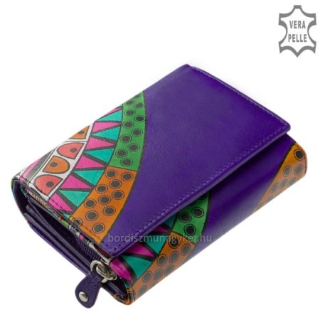 Dámská peněženka s módním vzorem GIULTIERI fialová SZI068