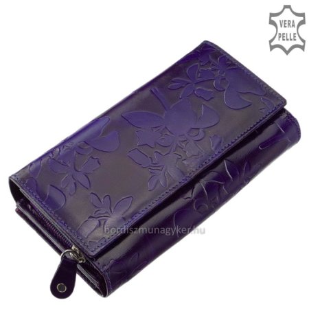 Дамски портфейл с уникален модел GIULTIERI лилав SSH108