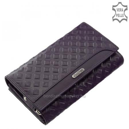Women's wallet with a unique pattern GIULTIERI purple SUN108