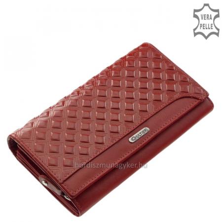 Women's wallet with a unique pattern GIULTIERI red SUN01