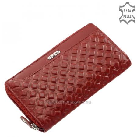 Damenbrieftasche mit einzigartigem Muster GIULTIERI rot SUN02
