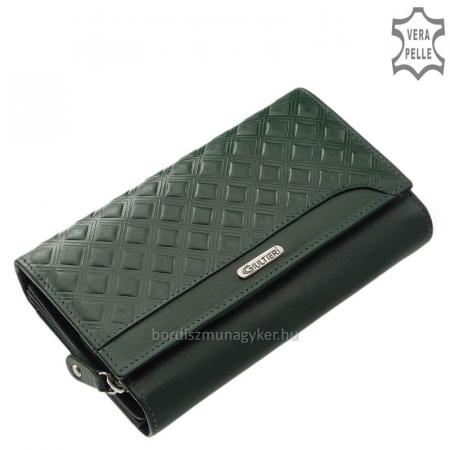 Women's wallet with a unique pattern GIULTIERI green SUN100