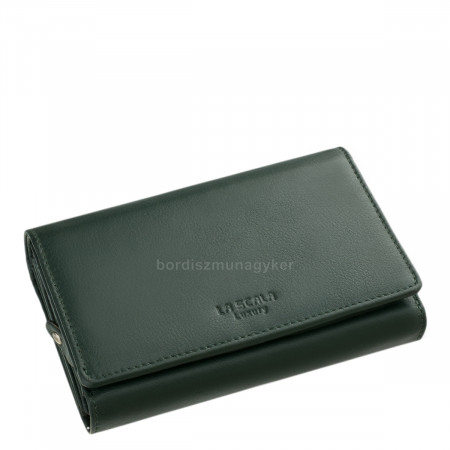 Women's wallet LA SCALA Luxury genuine leather LAS57006 green