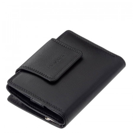Női pénztárca LA SCALA valódi bőr DCO11259 fekete