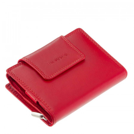 Portefeuille femme LA SCALA cuir véritable DCO11259 rouge