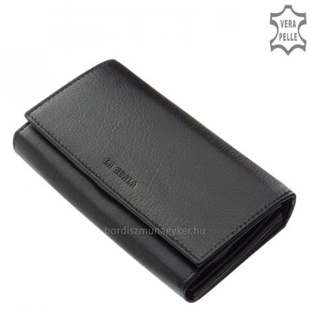 Dámska peňaženka LA SCALA vyrobená z pravej kože DCO100 čierna