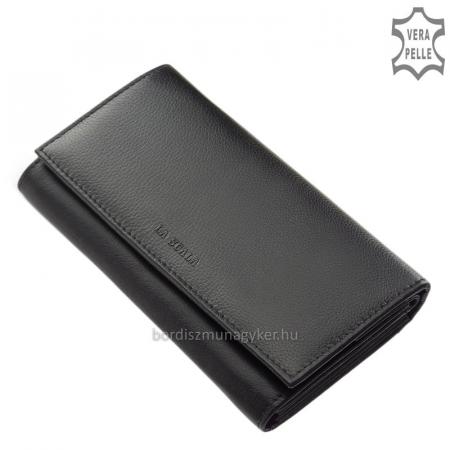 Women's wallet LA SCALA genuine leather DCO438 black