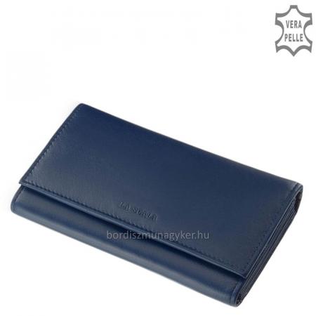 Dámska peňaženka LA SCALA vyrobená z pravej kože DCO438 modrá