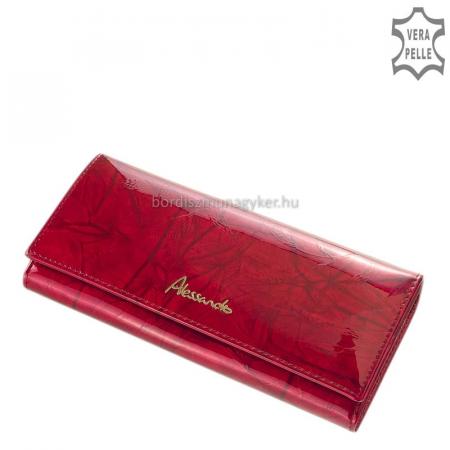 Porte-monnaie femme en cuir verni Alessandro Paoli rouge 43-67