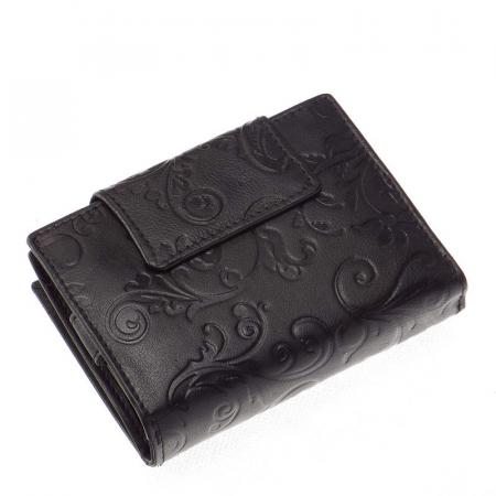 Női pénztárca nyomott mintával NY-3 fekete
