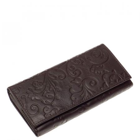 Women's wallet with printed pattern NY-5 brown