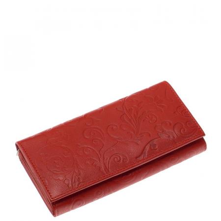 Дамски портфейл с отпечатан модел NY-5 червен