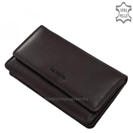 Women's wallet in soft leather LA SCALA black ADN109