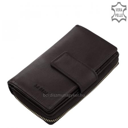Women's wallet in soft leather LA SCALA black ADN443