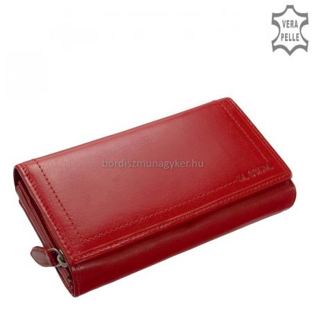 Women's wallet made of genuine leather La Scala ABA04 red