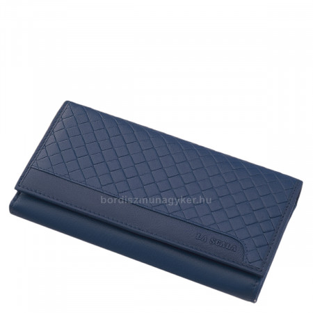Damenbrieftasche aus echtem Leder La Scala DGN31 blau