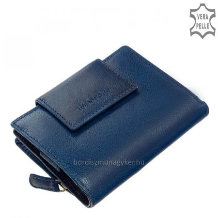 Portafoglio donna in vera pelle La Scala POP11259 blu navy