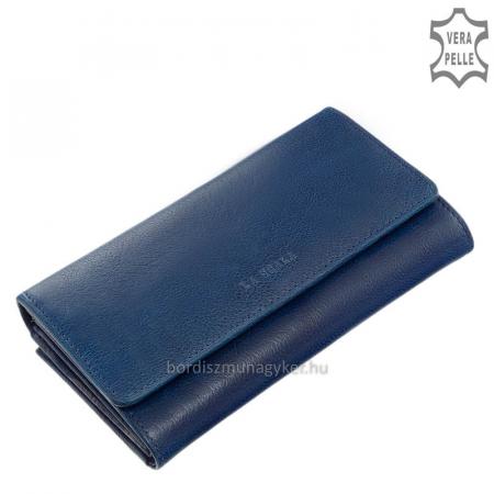 Damen Geldbörse aus echtem Leder La Scala POP155 dunkelblau