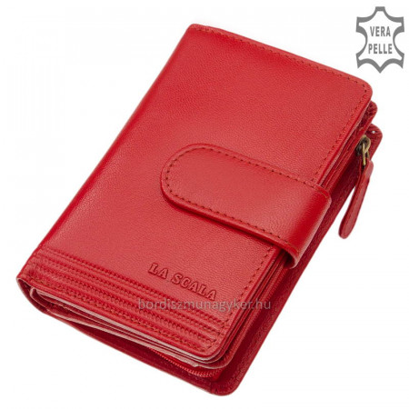 Women's wallet made of genuine leather La Scala TGN192 red