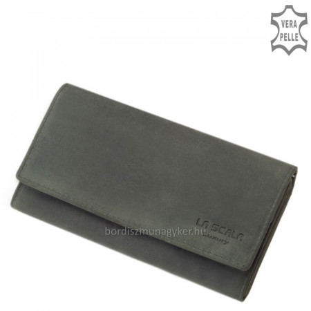 Portefeuille femme en cuir véritable RFID La Scala LSH05 vert