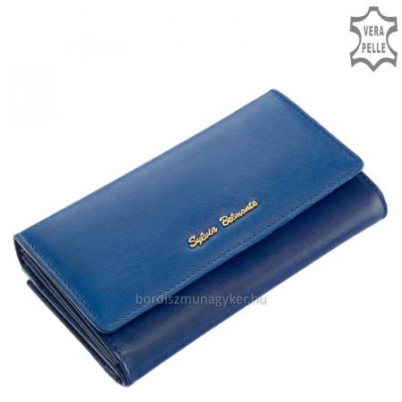 Women's wallet made of genuine leather Sylvia Belmonte ZEN155 dark blue