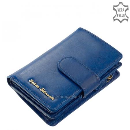 Portefeuille femme en cuir véritable Sylvia Belmonte ZEN192 bleu foncé