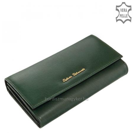 Women's wallet made of genuine leather Sylvia Belmonte ZEN31 dark green