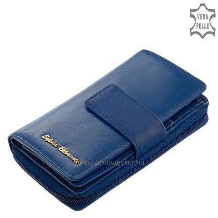 Women's wallet made of genuine leather Sylvia Belmonte ZEN443 dark blue