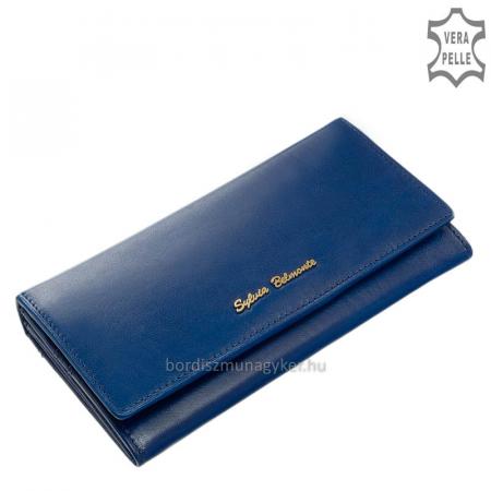 Dámska peňaženka z pravej kože Sylvia Belmonte ZEN72037 tmavo modrá
