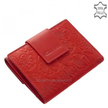 Dámská peněženka s květinovým vzorem Giultieri SCV120 červená