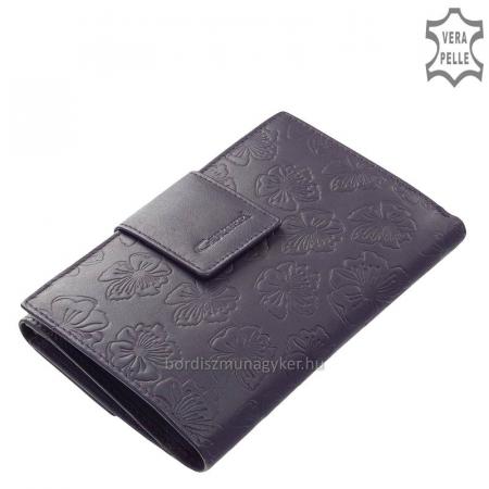 Women's wallet with floral pattern Giultieri SCV122 purple