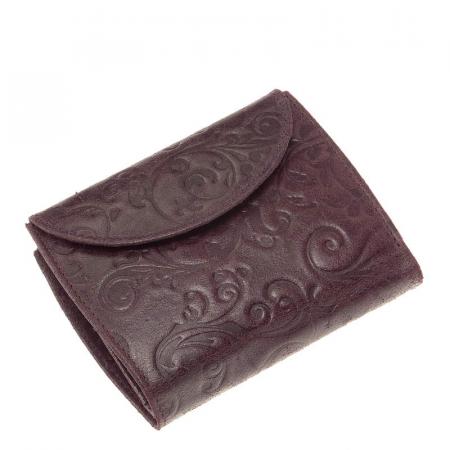 Women's wallet with floral pattern OC-2 purple