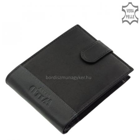 Genuine leather wallet black - gray WILD BEAST SWC6002L / T