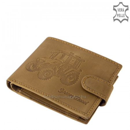 RFID men's leather wallet with tractor pattern VTRAK09 / T