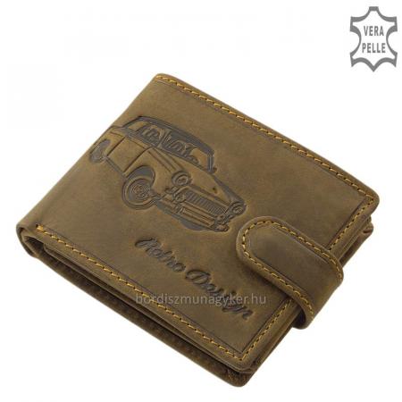 RFID mænds tegnebog med bilmønster brun RET08 / T