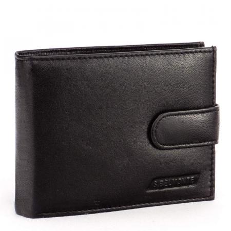 S.Belmonte men's leather wallet black E1026 / T