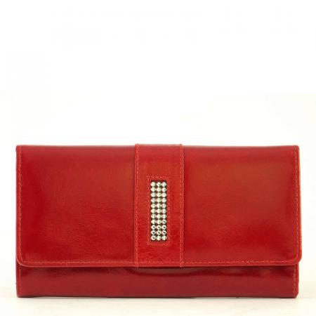 Sylvia Belmonte Swarovski stone women's wallet SSB1057 red