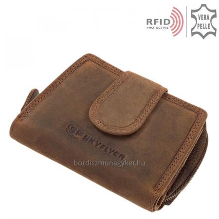 SKYFLYER pung til kvinder med RFID-beskyttelse DWR3203-BRUN