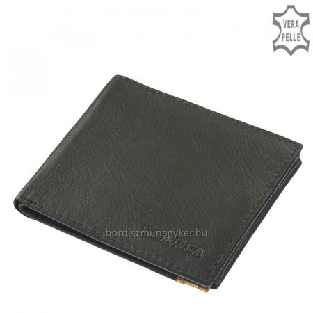 Tenká kožená peňaženka La Scala M-002 čierna