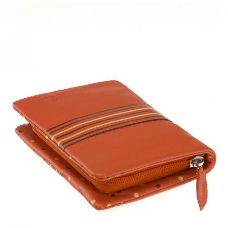 Dámská peněženka Sylvia Belmonte Striped-Polka Dot 12682-ORANGE