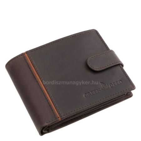 Ægte læder herrepung med toggle GreenDeed brun BHB1027/T