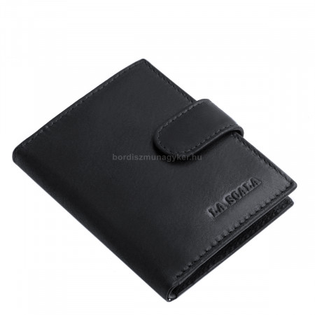 Kortholder i ægte læder i gaveæske La Scala ADQ1008/T sort