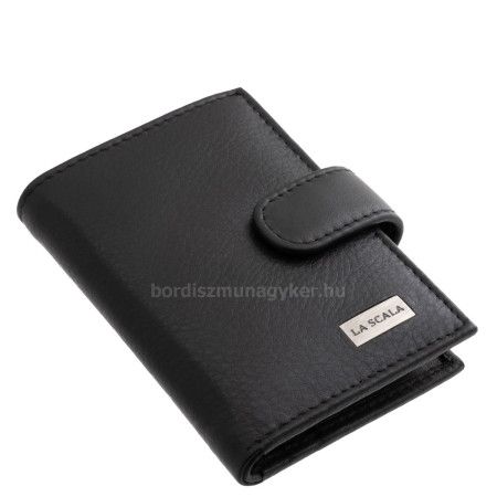 Valódi bőr kártyatartó díszdobozban La Scala CNA2038/T fekete