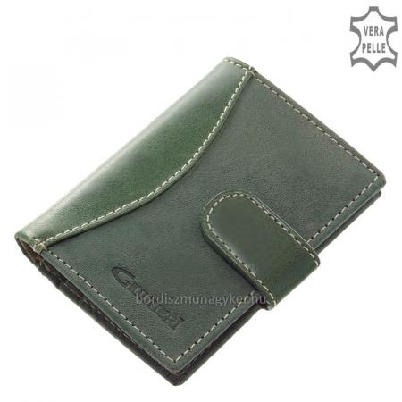Genuine leather card holder Giultieri TRI2039 green