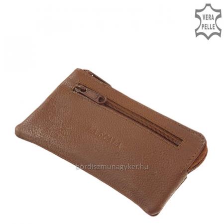 Genuine leather La Scala keychain M9073 brown